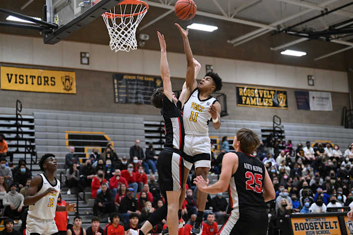 Roosevelt North Medford boys basketball Leon Neuschwander 5